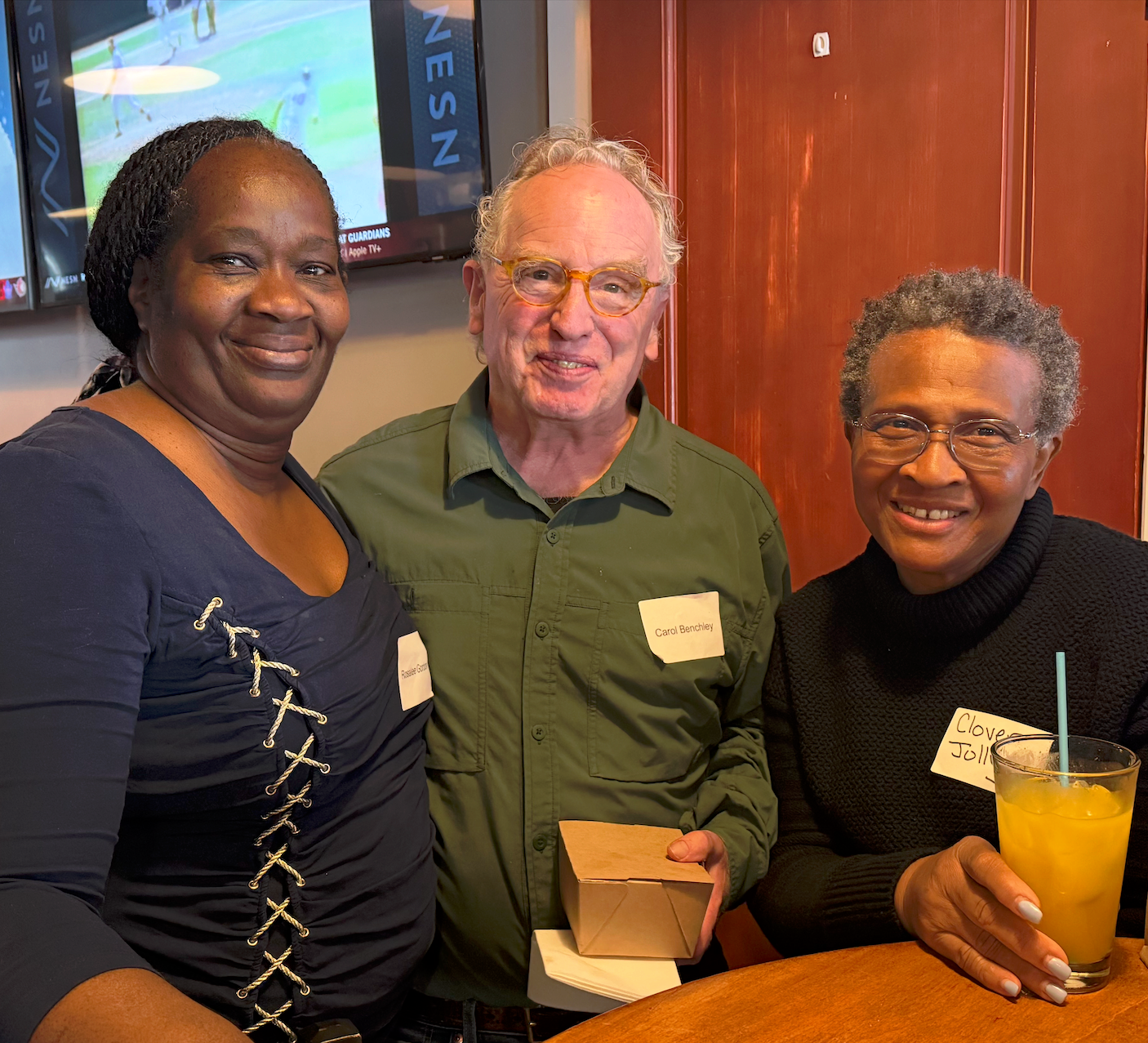 Staff and volunteers connecting